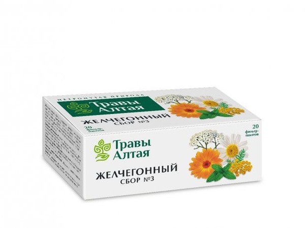 АЛТАЙ ТРАВЫ АЛТАЯ ЖЕЛЧЕГОННЫЙ СБОР №3 СБОР РАСТИТЕЛЬНЫЙ  1,5 Г №20