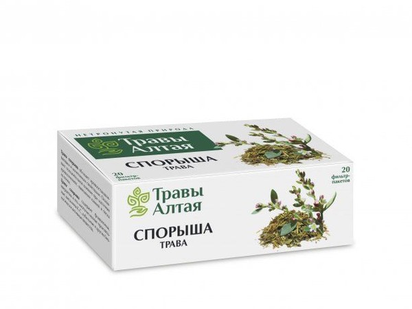 АЛТАЙ ТРАВЫ АЛТАЯ СПОРЫША ТРАВА РАСТИТЕЛЬНОЕ СЫРЬЕ  1,5 Г №20