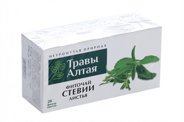 АЛТАЙ ТРАВЫ АЛТАЯ СТЕВИИ ЛИСТЬЯ ФИТОЧАЙ  1,5 Г №20