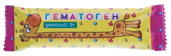 ТУРБОГЕМАТОГЕН ДЕТСКИЙ ПЛИТКА ЖИРАФ (СТМ) ПЛИТКА  25 Г №1