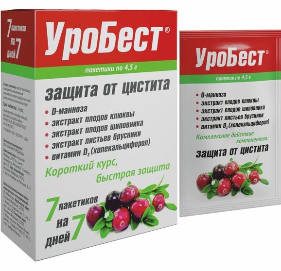 УРОБЕСТ ПОРОШОК ДЛЯ ПРИГОТОВЛЕНИЯ РАСТВОРА ДЛЯ ПРИЕМА ВНУТРЬ  4,5 Г №7