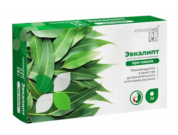 CONSUMED ЭВКАЛИПТУС ТАБЛЕТКИ ДЛЯ РАССАСЫВАНИЯ  1080 МГ №20
