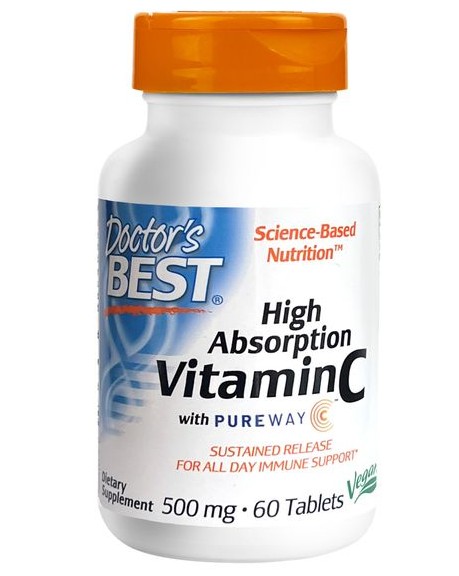 DOCTORS BEST ВИТАМИН C (VITAMIN C WITH PUREWAY-C) ТАБЛЕТКИ 500 МГ   №60