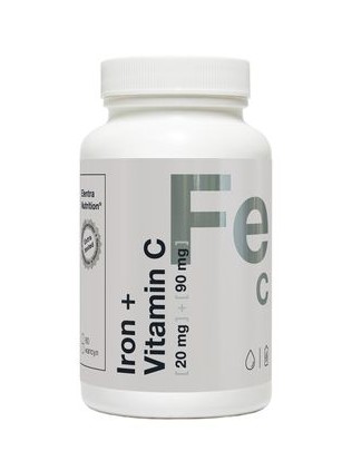 ELENTRA NUTRITION ЖЕЛЕЗО+ВИТАМИН С КАПСУЛЫ 20 МГ+90 МГ 450 МГ №60
