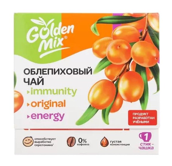 GOLDEN MIX ОБЛЕПИХОВЫЙ АССОРТИ (ENERGY+ORIGINAL+IMMUNITY) ЧАЙНЫЙ НАПИТОК  18 Г №21