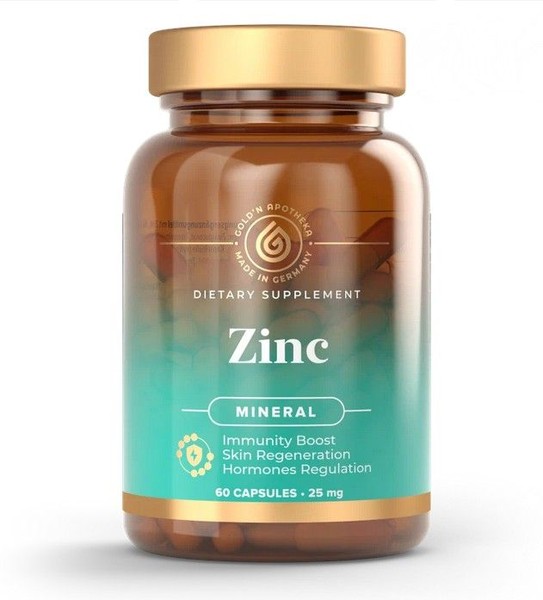 GOLDN APOTHEKA ZINC/ЦИНК КАПСУЛЫ 25 МГ 0,45 Г №60