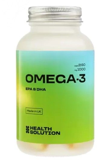 HEALTH SOLUTION OMEGA-3 (ДЛЯ ЗДОРОВЬЯ КОЖИ, ВОЛОС, НОГТЕЙ, СУСТАВОВ) КАПСУЛЫ  1400 МГ №60