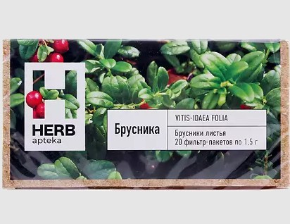 HERB APTEKA БРУСНИКА ЛИСТЬЯ ФИТОЧАЙ  1,5 Г №20