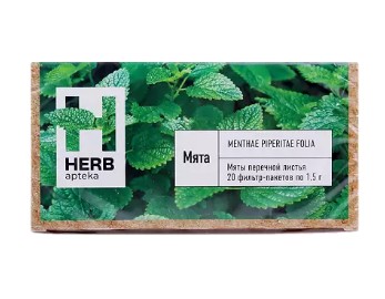 HERB APTEKA МЯТЫ ПЕРЕЧНОЙ ЛИСТЬЯ ФИТОЧАЙ  1,5 Г №20