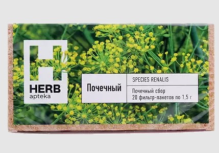 HERB APTEKA ПОЧЕЧНЫЙ СБОР ФИТОЧАЙ  1,5 Г №20