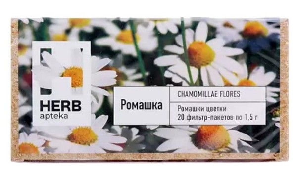 HERB APTEKA РОМАШКА ЦВЕТКИ ФИТОЧАЙ  1,5 Г №20
