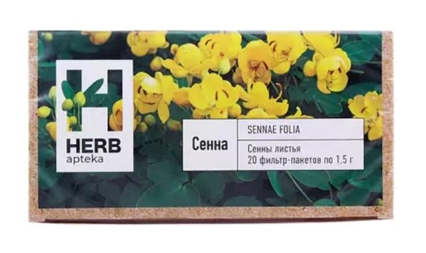 HERB APTEKA СЕННА ЛИСТЬЯ ФИТОЧАЙ  1,5 Г №20