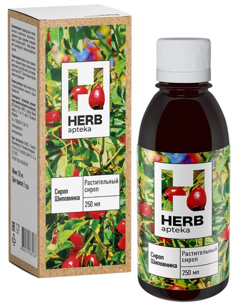 HERB APTEKA СИРОП ШИПОВНИКА С ВИТАМИНОМ С СИРОП  250 МЛ №1