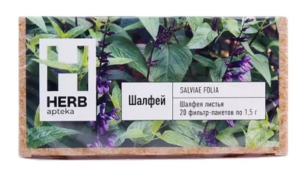 HERB APTEKA ШАЛФЕЙ ЛИСТЬЯ ФИТОЧАЙ  1,5 Г №20