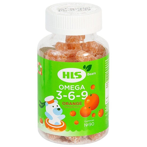 HLS МИШКИ ОМЕГА 3-6-9 ПАСТИЛКИ ЖЕВАТЕЛЬНЫЕ  2 Г №90