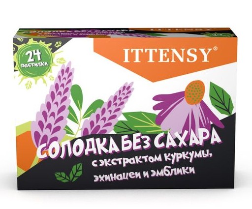 ИТТЕНСИ СОЛОДКА БЕЗ САХАРА ПАСТИЛКИ  2,5 Г №24