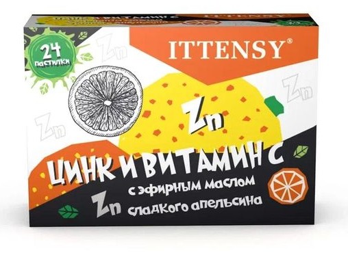 ИТТЕНСИ ЦИНК И ВИТАМИН С ПАСТИЛКИ [АПЕЛЬСИН]  2,5 Г №24