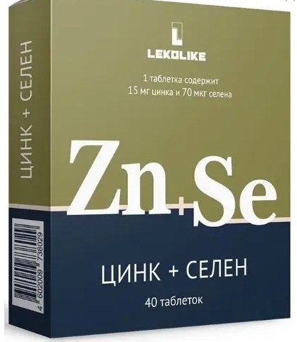 LEKOLIKE ЦИНК+СЕЛЕН ТАБЛЕТКИ 300 МГ №40