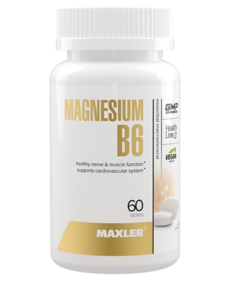 MAXLER МАГНИЙ B6/MAGNESIUM B6 ТАБЛЕТКИ  950 МГ №60