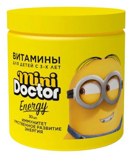 МИНИ ДОКТОР/MINI DOCTOR ЭНЕРГИЯ ПАСТИЛКИ ЖЕВАТЕЛЬНЫЕ  3,5 Г №30