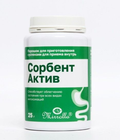 МИРРОЛЛА СОРБЕНТ АКТИВ ПОРОШОК ДЛЯ ПРИГОТОВЛЕНИЯ СУСПЕНЗИИ ДЛЯ ПРИЕМА ВНУТРЬ  25 Г №1