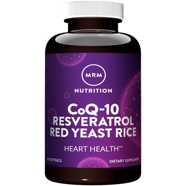 MRM NUTRITION COQ-10 РЕСВЕРАТРОЛ КРАСНЫЙ ДРОЖЖЕВОЙ РИС КАПСУЛЫ  2 Г №60