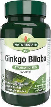 NATURES AID ГИНКГО БИЛОБА ТАБЛЕТКИ 6000 МГ 500 МГ №90