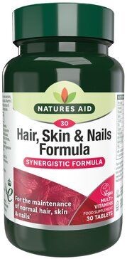 NATURES AID ФОРМУЛА ДЛЯ ВОЛОС КОЖИ И НОГТЕЙ ТАБЛЕТКИ  1525 МГ №30