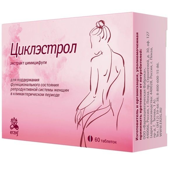 ЦИКЛЭСТРОЛ ЭКСТРАКТ ЦИМИЦИФУГИ ТАБЛЕТКИ 230 МГ   №60