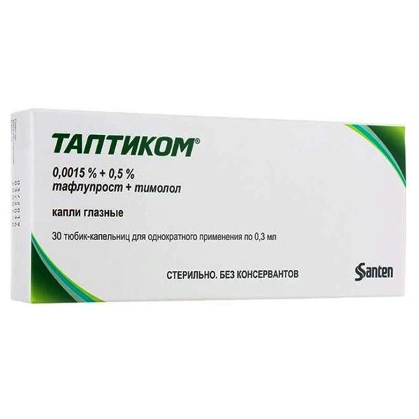 ТАПТИКОМ КАПЛИ ГЛАЗНЫЕ 0,3 МЛ №30