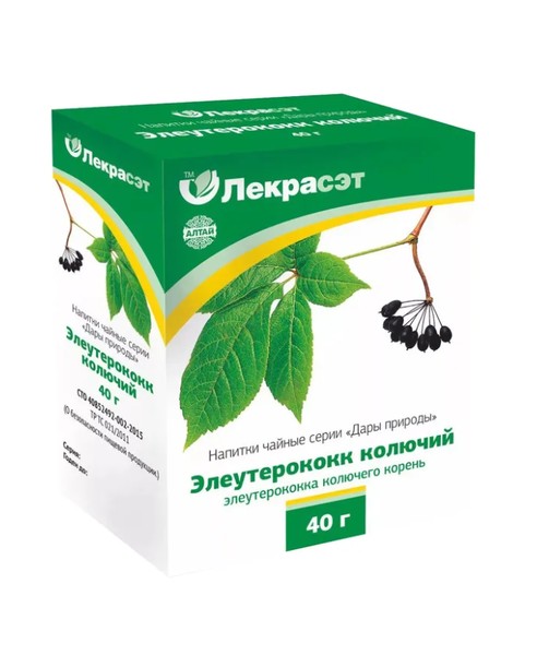 ЭЛЕУТЕРОКОКК КОЛЮЧИЙ КОРЕНЬ ЧАЙНЫЙ НАПИТОК  40 Г №1