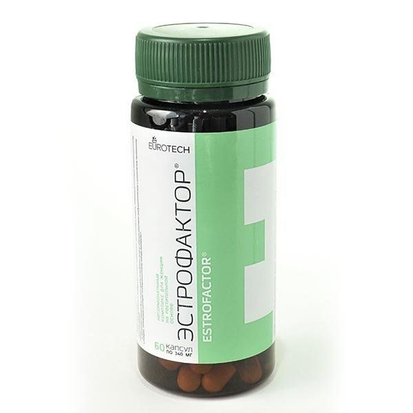 EUROTECH ЭСТРОФАКТОР (ESTROFACTOR) КАПСУЛЫ  0,34 Г №60