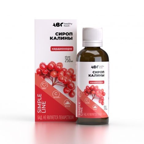 ABC HEALTHY FOOD КАЛИНЫ КАРДИОНОРМ СИРОП  250 МЛ №1