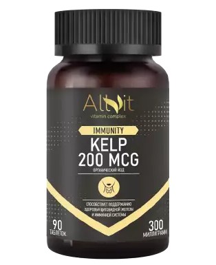 ALLVIT KELP ЙОД ОРГАНИЧЕСКИЙ ТАБЛЕТКИ 200 МКГ 300 МГ №90