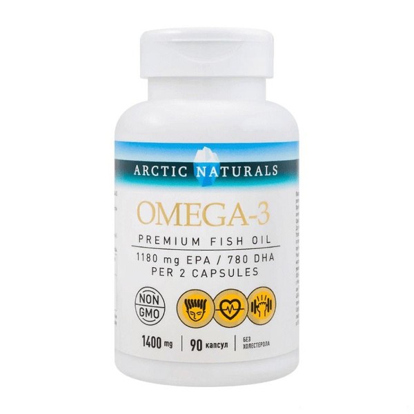 ARCTIC NATURALS OMEGA-3 КАПСУЛЫ  1400 МГ №90