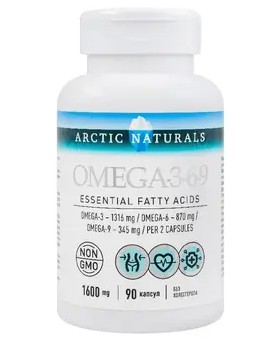 ARCTIC NATURALS OMEGA 3-6-9 КАПСУЛЫ  1600 МГ №90
