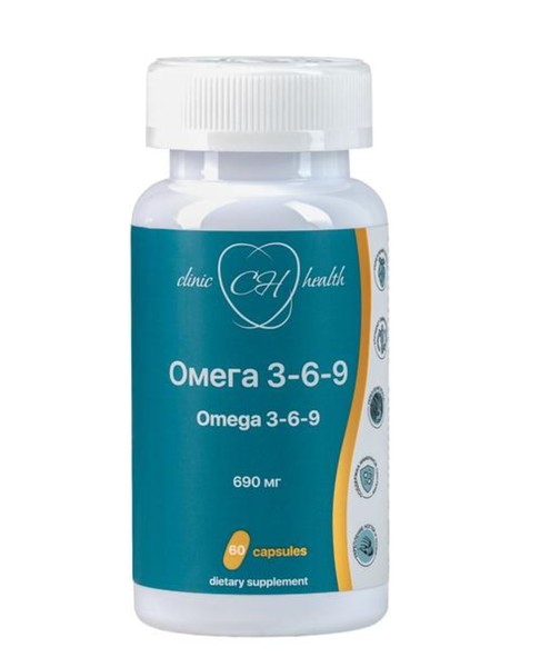 CLINIC HEALTH ОМЕГА 3-6-9 КАПСУЛЫ 690 МГ 1350 МГ №60