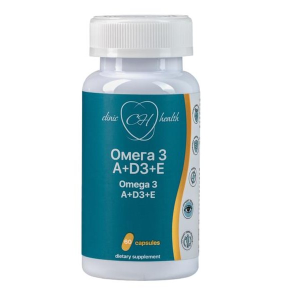 CLINIC HEALTH ОМЕГА 3+A+D3+E КАПСУЛЫ  1350 МГ №60
