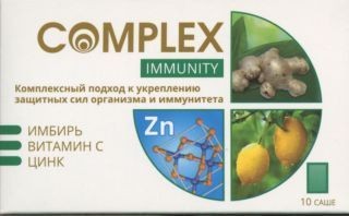 COMPLEX ЭКСТРАКТОВ IMMUNO/КОМПЛЕКС ИММУНО ИМБИРЬ, ВИТАМИН С И ZN ПОРОШОК ДЛЯ ПРИГОТОВЛЕНИЯ ОРАЛЬНОГО РАСТВОРА  2 Г №10