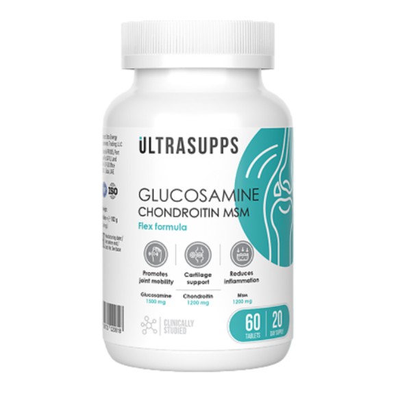 ULTRASUPPS ГЛЮКОЗАМИН+ХОНДРОИТИН+МСМ ФЛЕКС ФОРМУЛА ТАБЛЕТКИ  1700 МГ №60