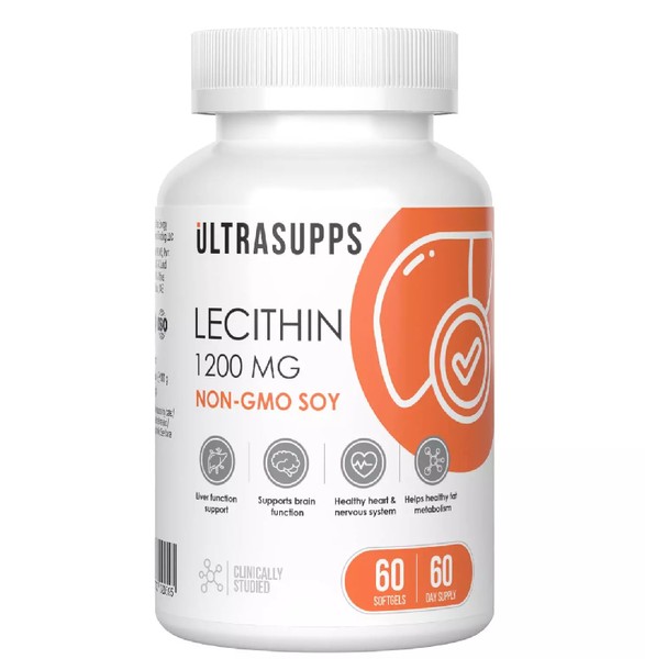 ULTRASUPPS ЛЕЦИТИН КАПСУЛЫ 1200 МГ 1850 МГ №60