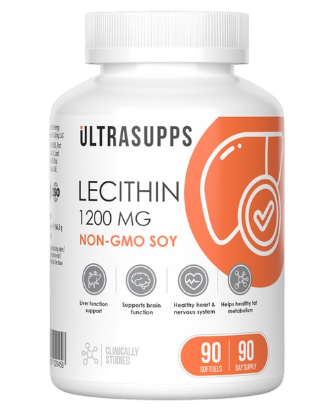 ULTRASUPPS ЛЕЦИТИН КАПСУЛЫ 1200 МГ 1850 МГ №90