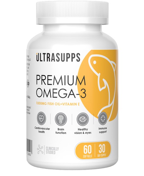 ULTRASUPPS ПРЕМИУМ ОМЕГА-3 КАПСУЛЫ  1405 МГ №60
