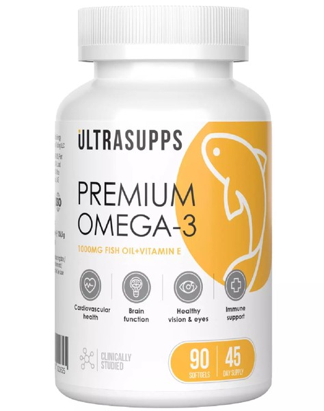 ULTRASUPPS ПРЕМИУМ ОМЕГА-3 КАПСУЛЫ  1405 МГ №90