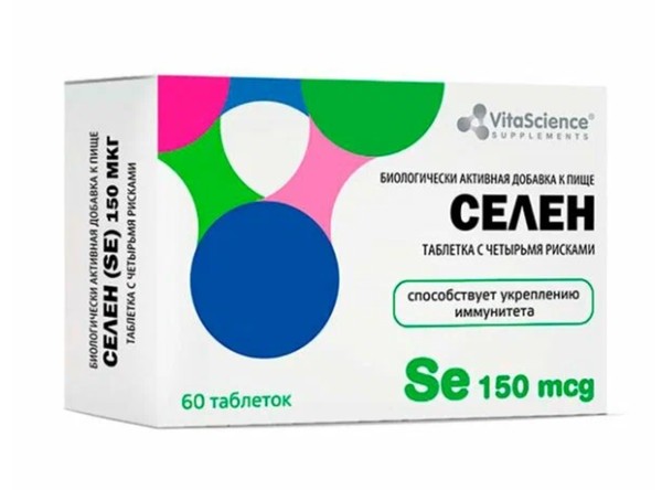 VITALIFE/VITASCIENCE СЕЛЕН ТАБЛЕТКИ 150 МКГ   №60