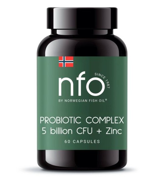 NORWEGIAN FISH OIL (NFO) ПРОБИОТИК КОМПЛЕКС 5 МИЛЛИАРДОВ БАКТЕРИЙ+ЦИНК КАПСУЛЫ  325 МГ №60