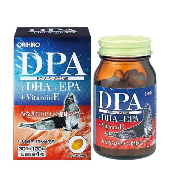 ORIHIRO ОМЕГА-3 ЖИРНЫЕ КИСЛОТЫ DPA+DHA+EPA КАПСУЛЫ  360 МГ №120