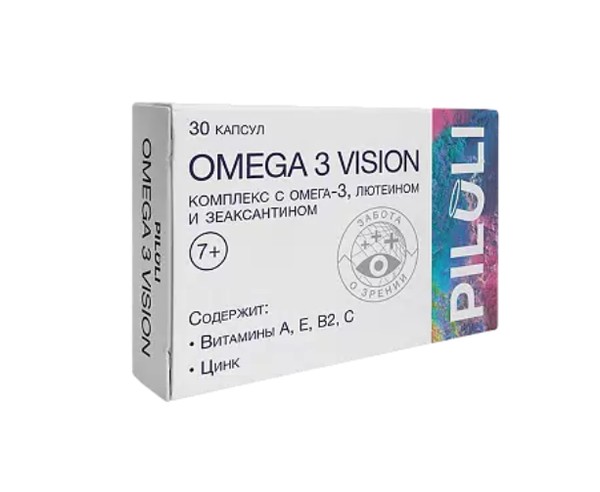 PILULI OMEGA 3 VISION КОМПЛЕКС С ОМЕГА 3/ЛЮТЕИНОМ/ЗЕАКСАНТИНОМ КАПСУЛЫ 700 МГ №30