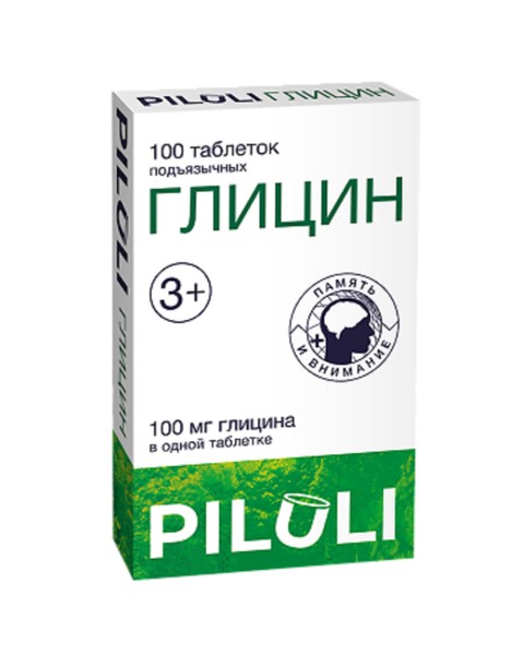 PILULI ГЛИЦИН ТАБЛЕТКИ  110 МГ №100