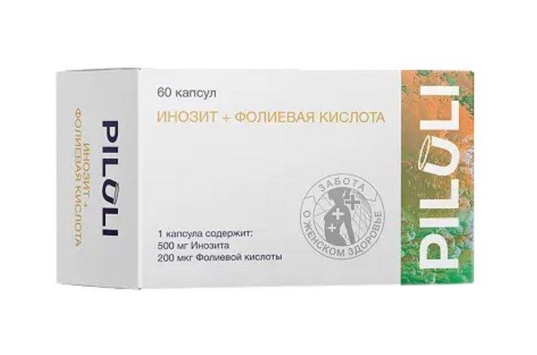 PILULI ИНОЗИТ+ФОЛИЕВАЯ КИСЛОТА КАПСУЛЫ  520 МГ №60